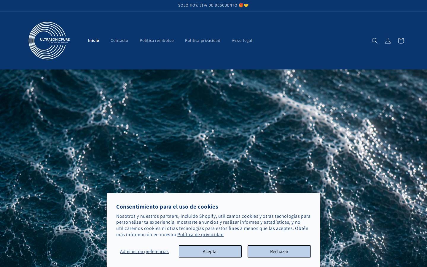 ultrasonicpure.store homepage screenshot