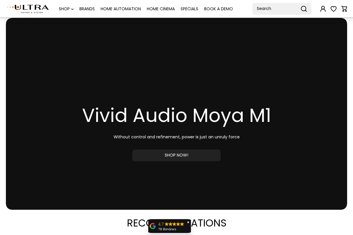 Ultra Sound & Vision homepage screenshot