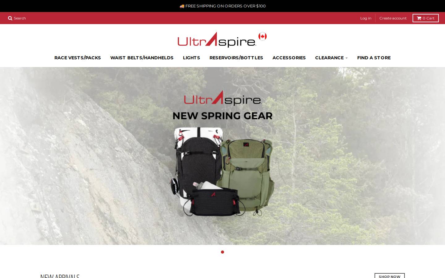 UltrAspire homepage screenshot
