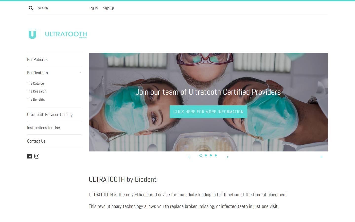 ultratooth.com homepage screenshot
