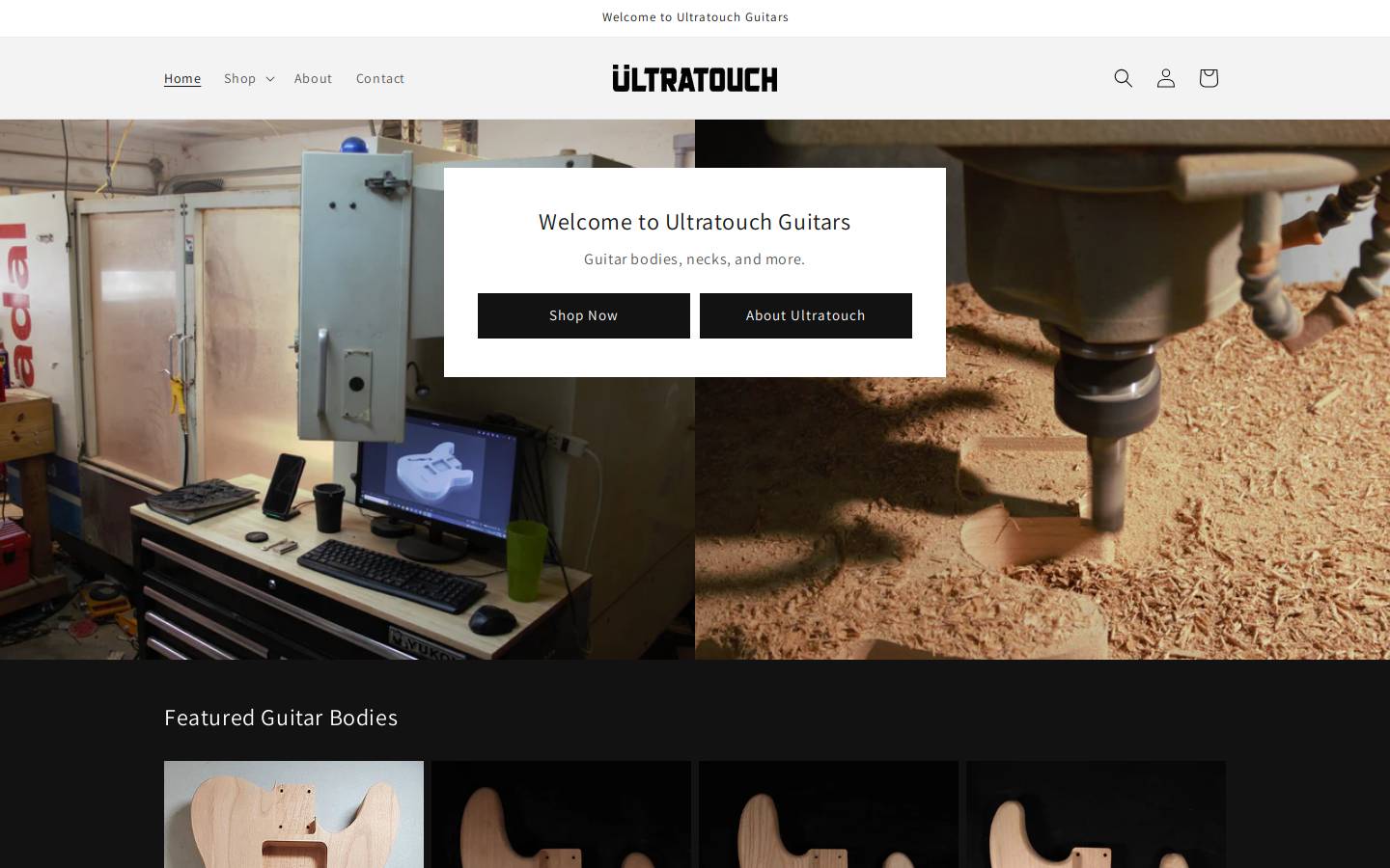 ultratouch.net homepage screenshot