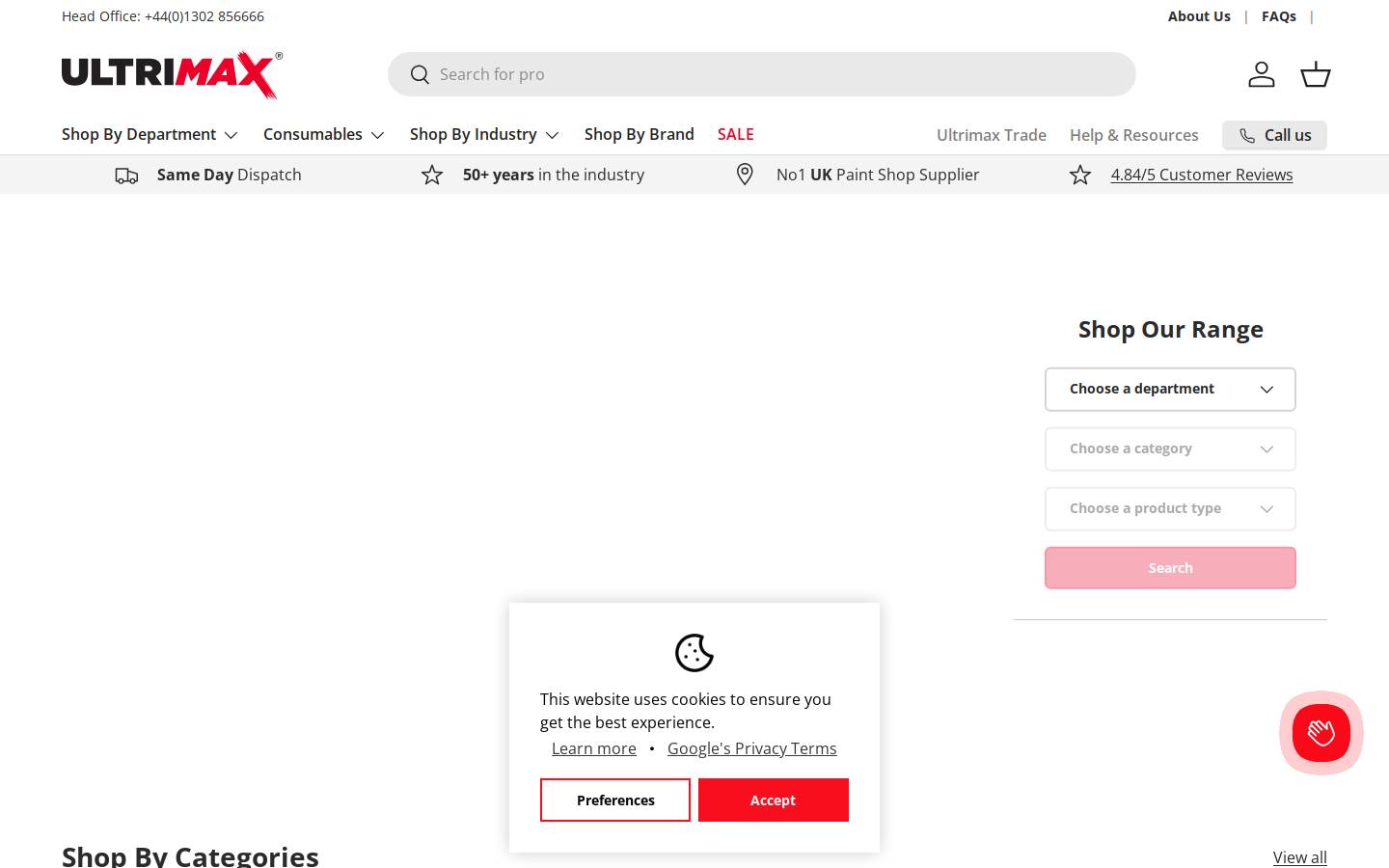 Ultrimaxstore homepage screenshot
