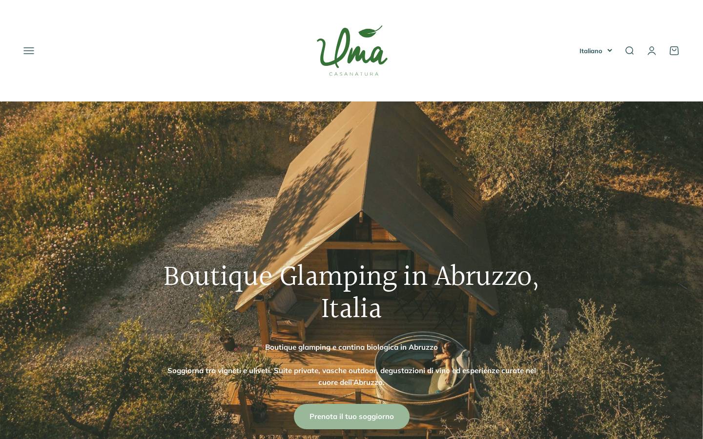 umacasanatura.com homepage screenshot