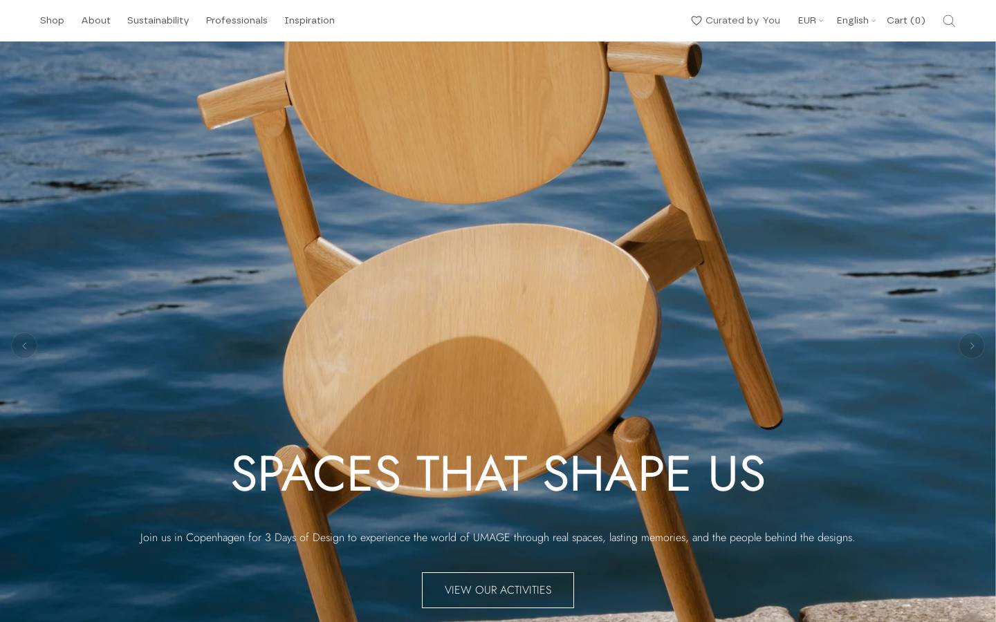 UMAGE homepage screenshot