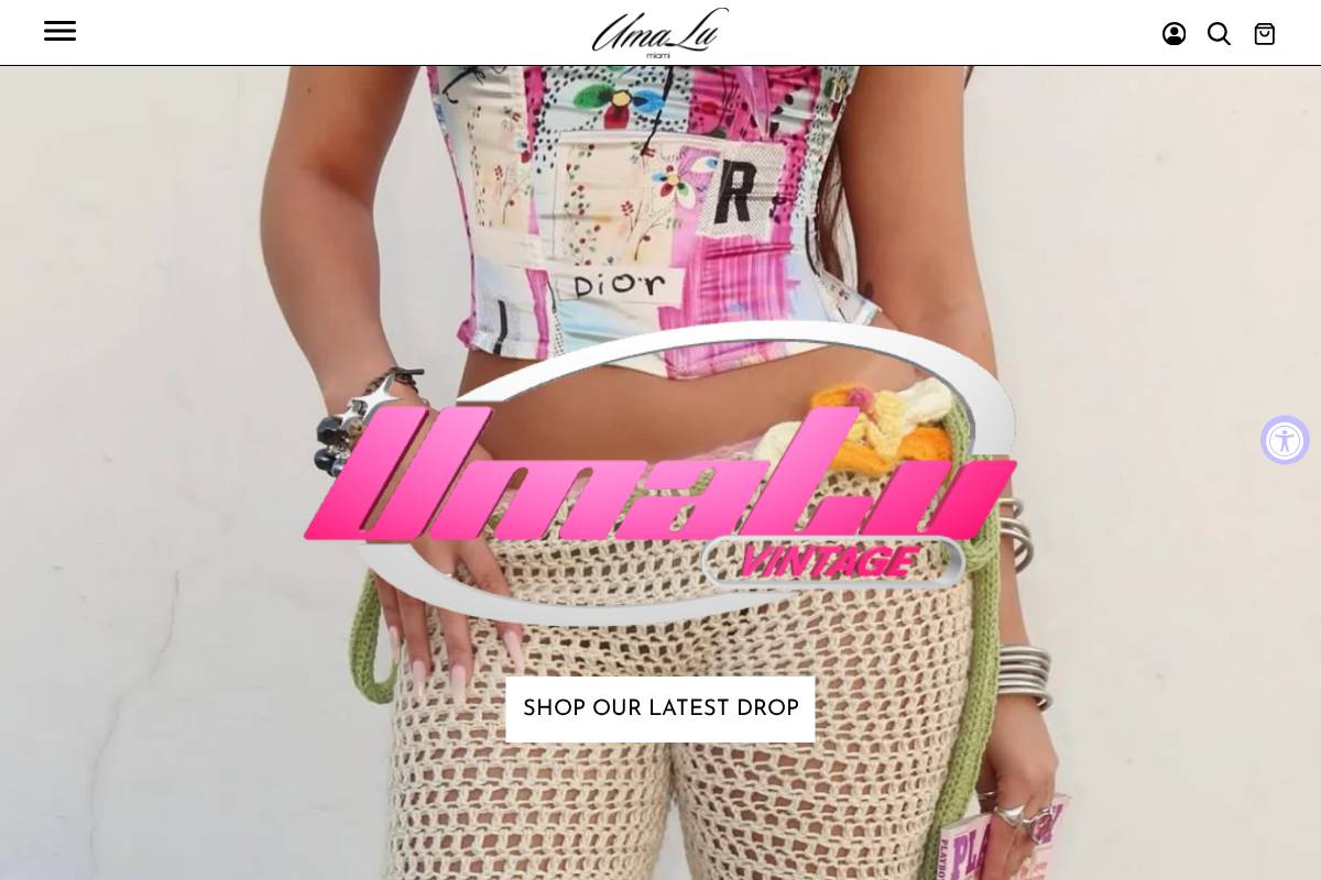 umaluvintage.com homepage screenshot