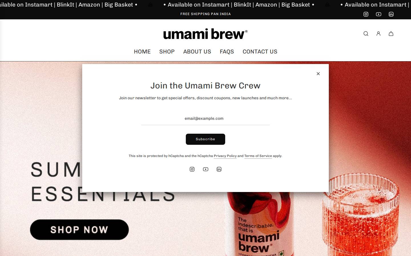 umamibrew.com homepage screenshot