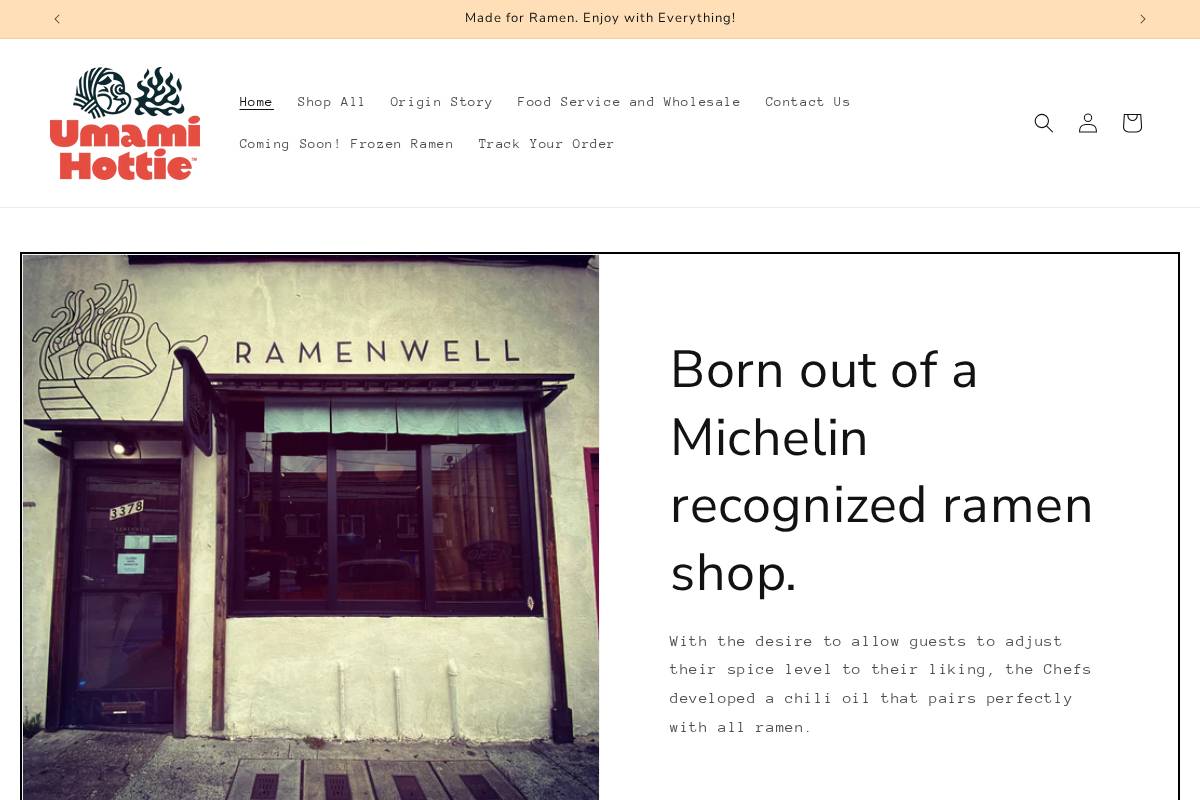 umamihottie.com homepage screenshot