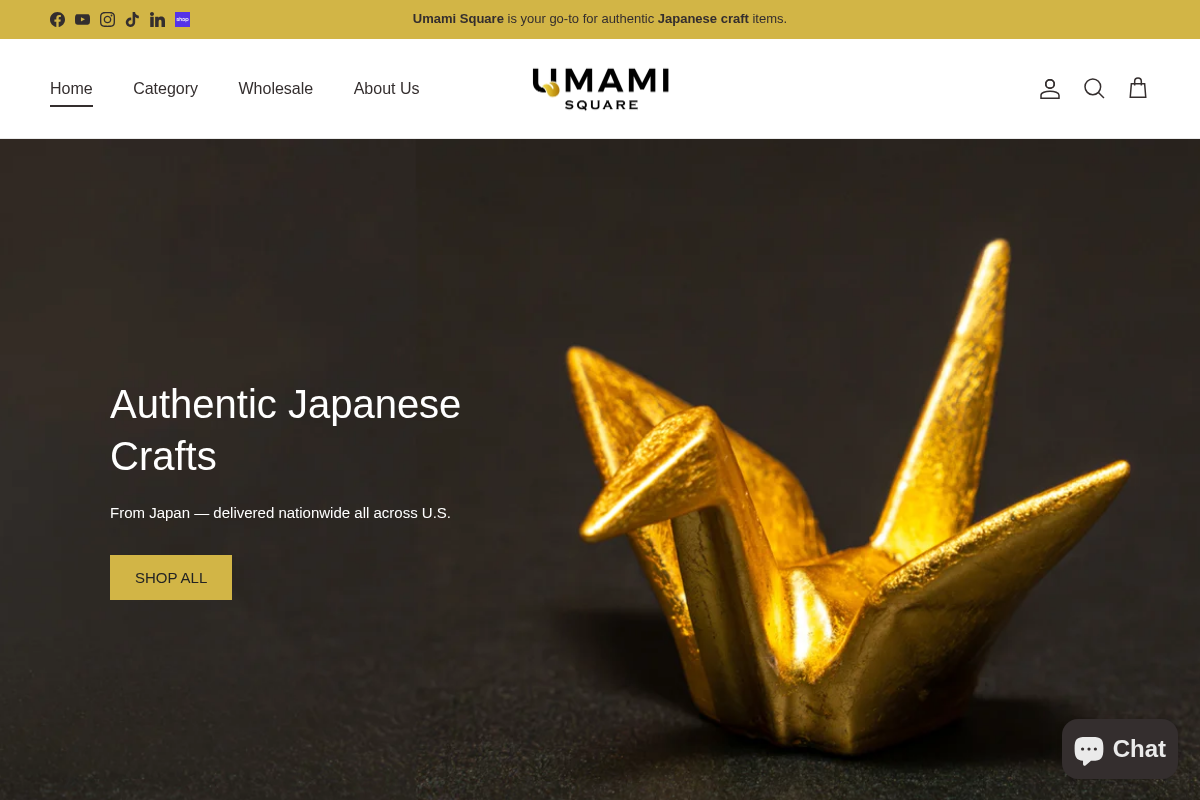 Umamisquare homepage screenshot