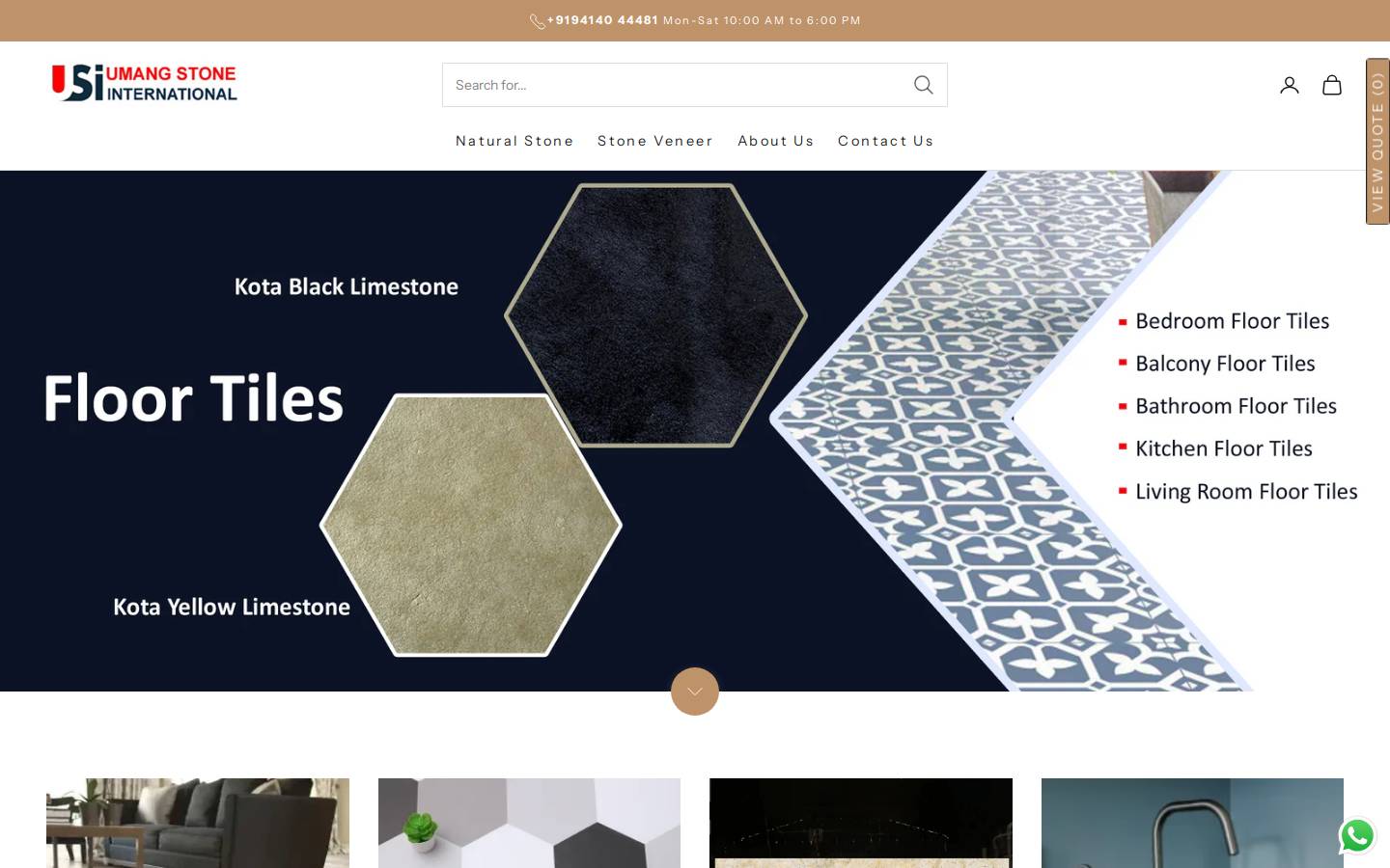 umangstone.co.in homepage screenshot