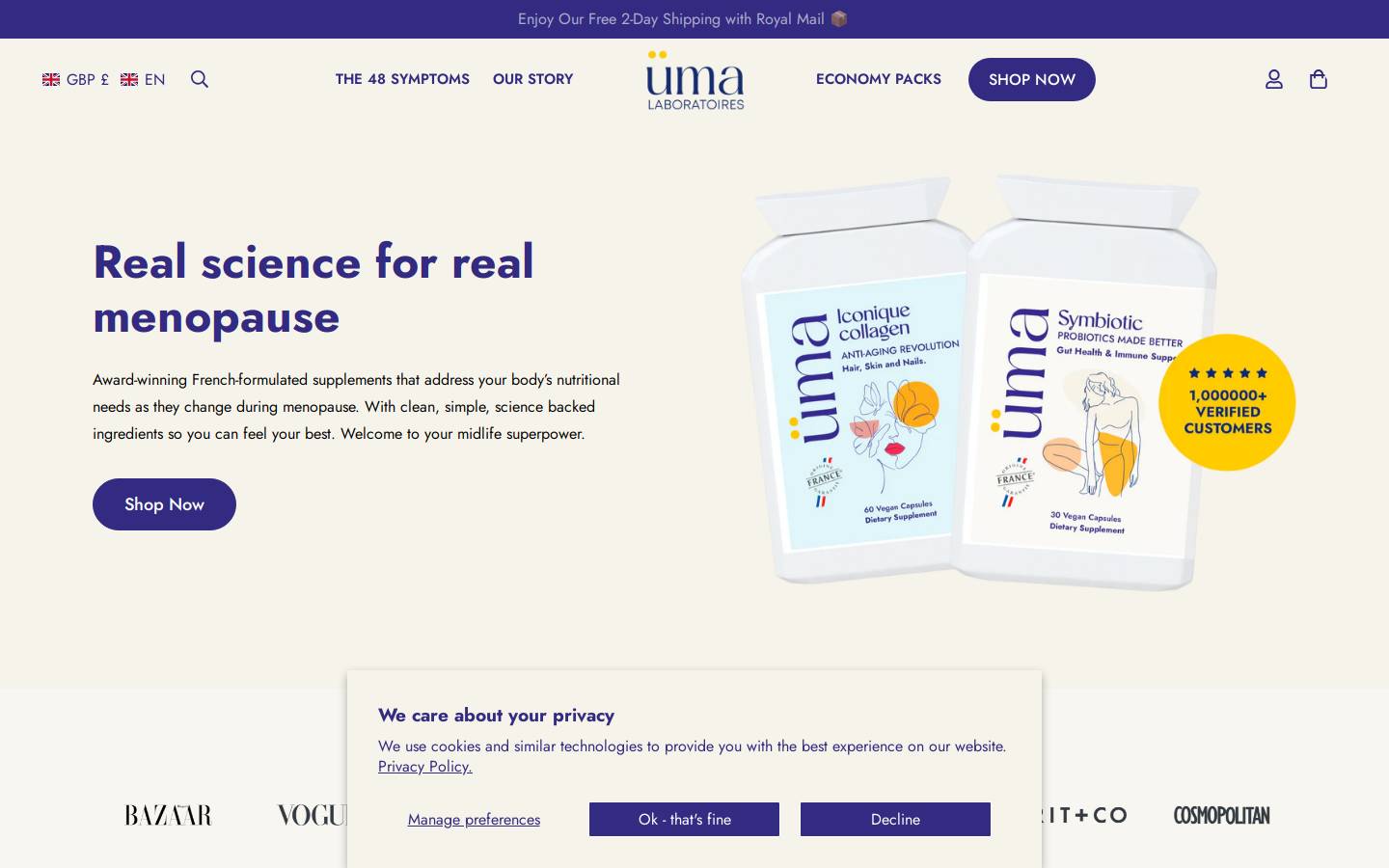 umawell.ca homepage screenshot