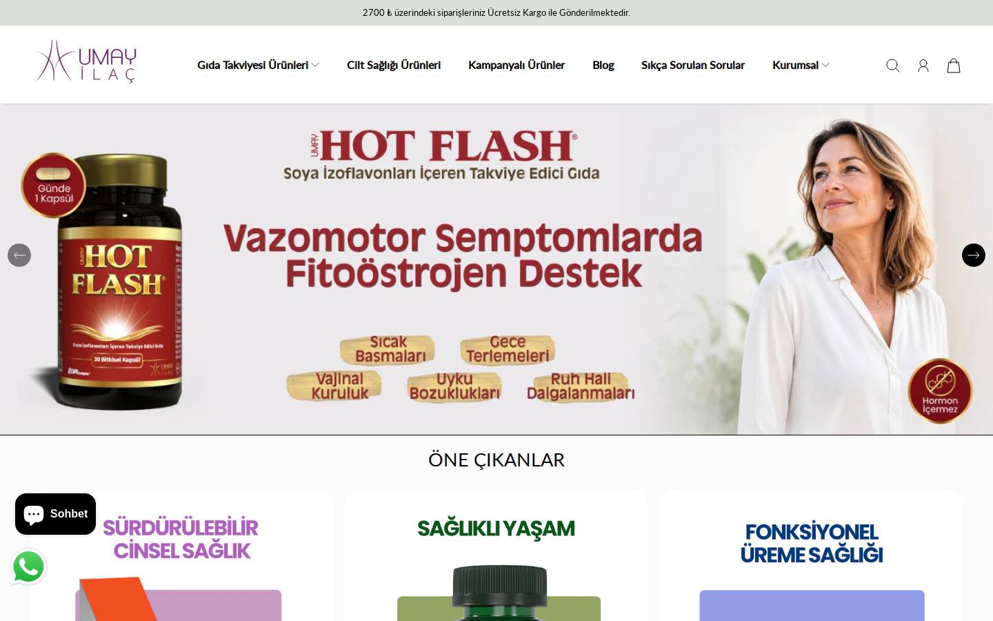umayilac.com.tr homepage screenshot