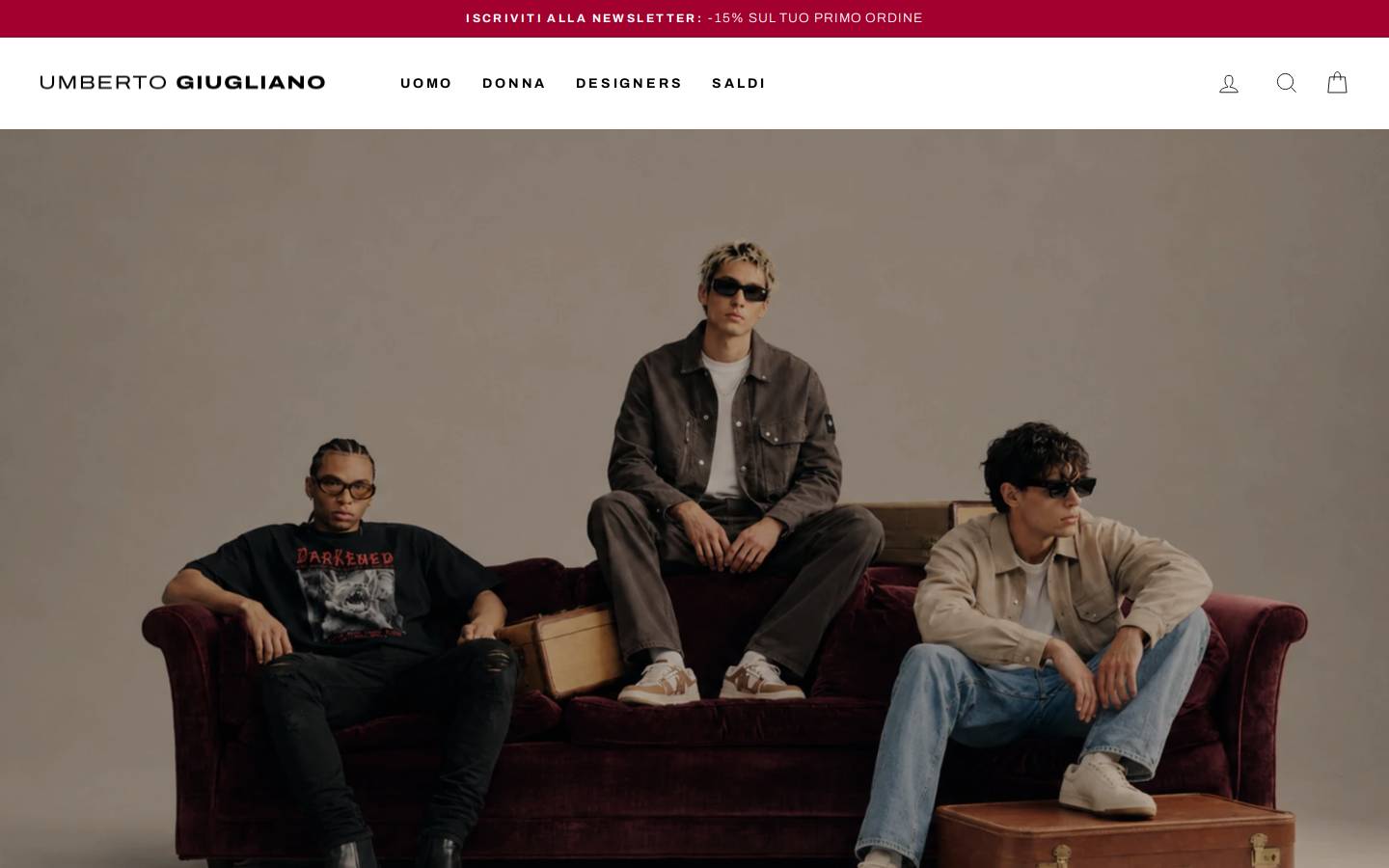 UMBERTO GIUGLIANO BOUTIQUES SRL homepage screenshot