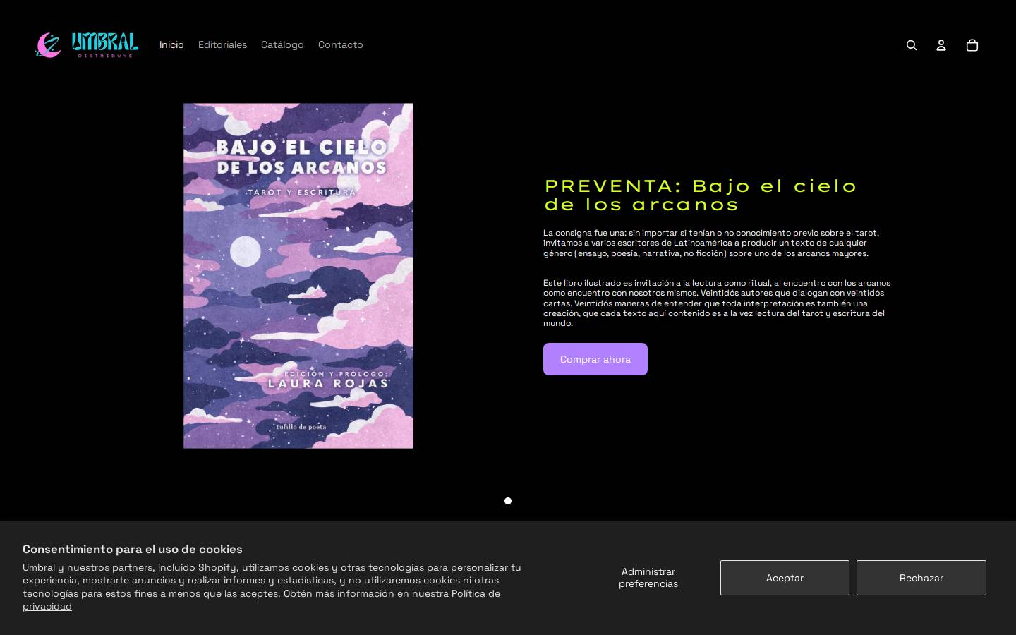 umbraldistribuye.co homepage screenshot