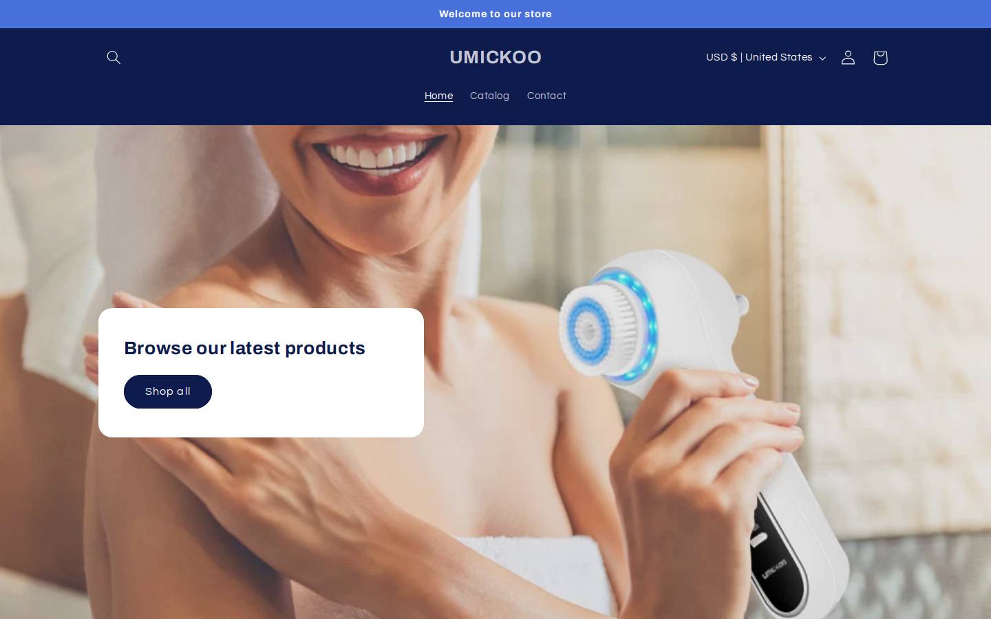 umickoous.com homepage screenshot