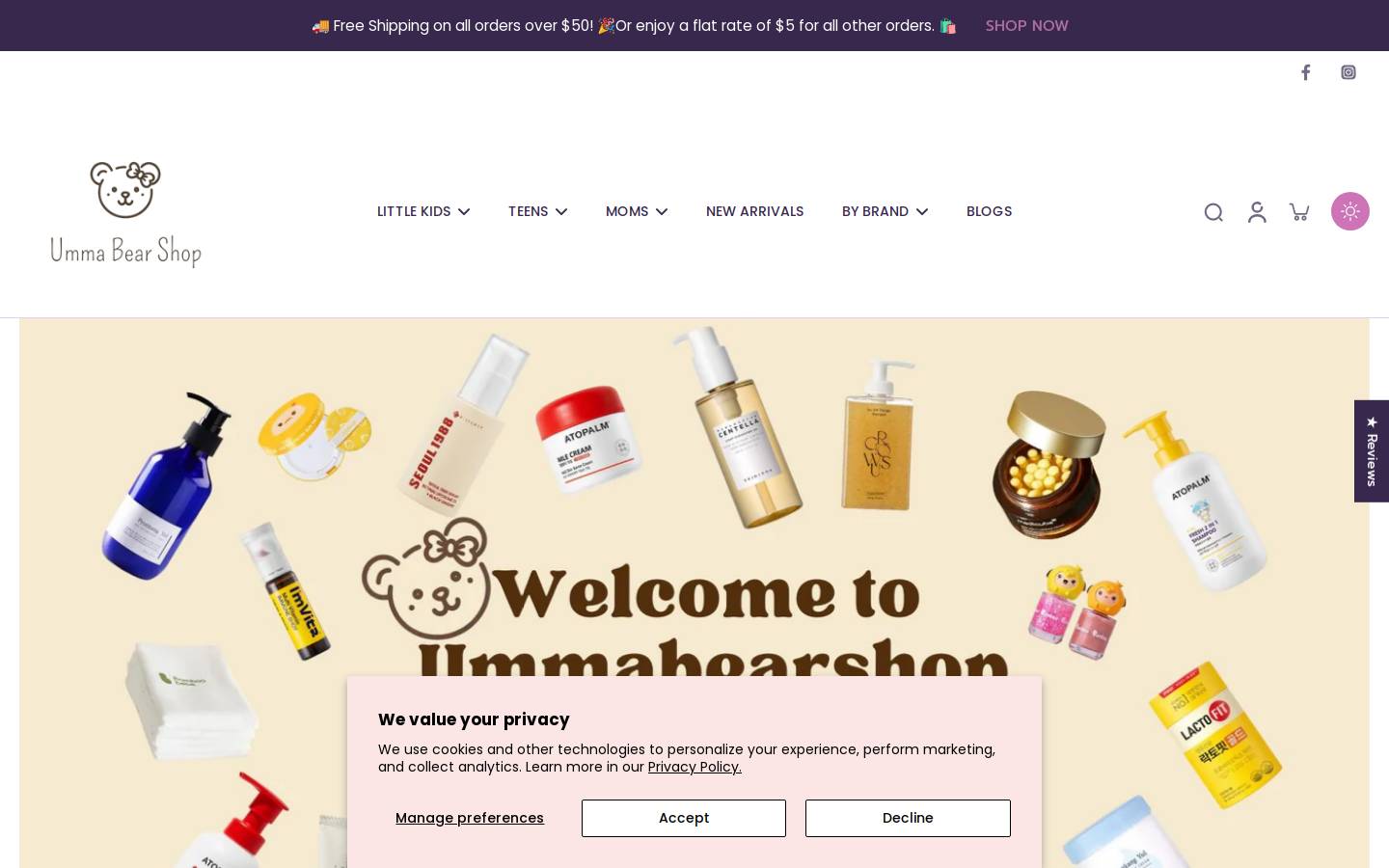 ummabearshop.com homepage screenshot