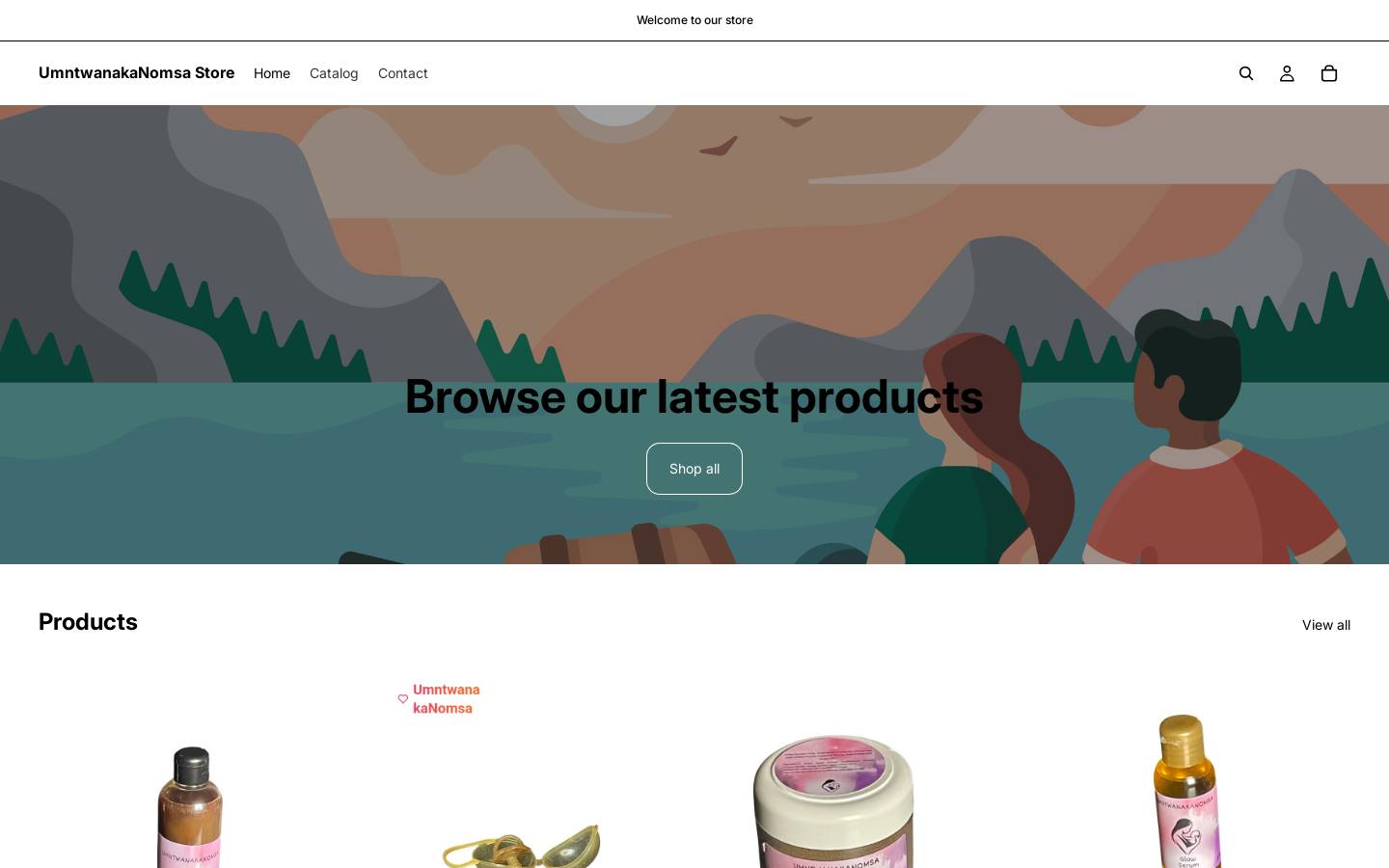 umntwanakanomsastore.shop homepage screenshot