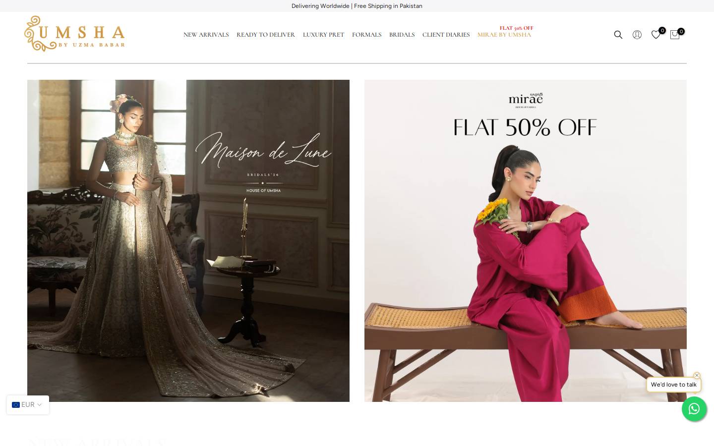 umshaofficial.com homepage screenshot
