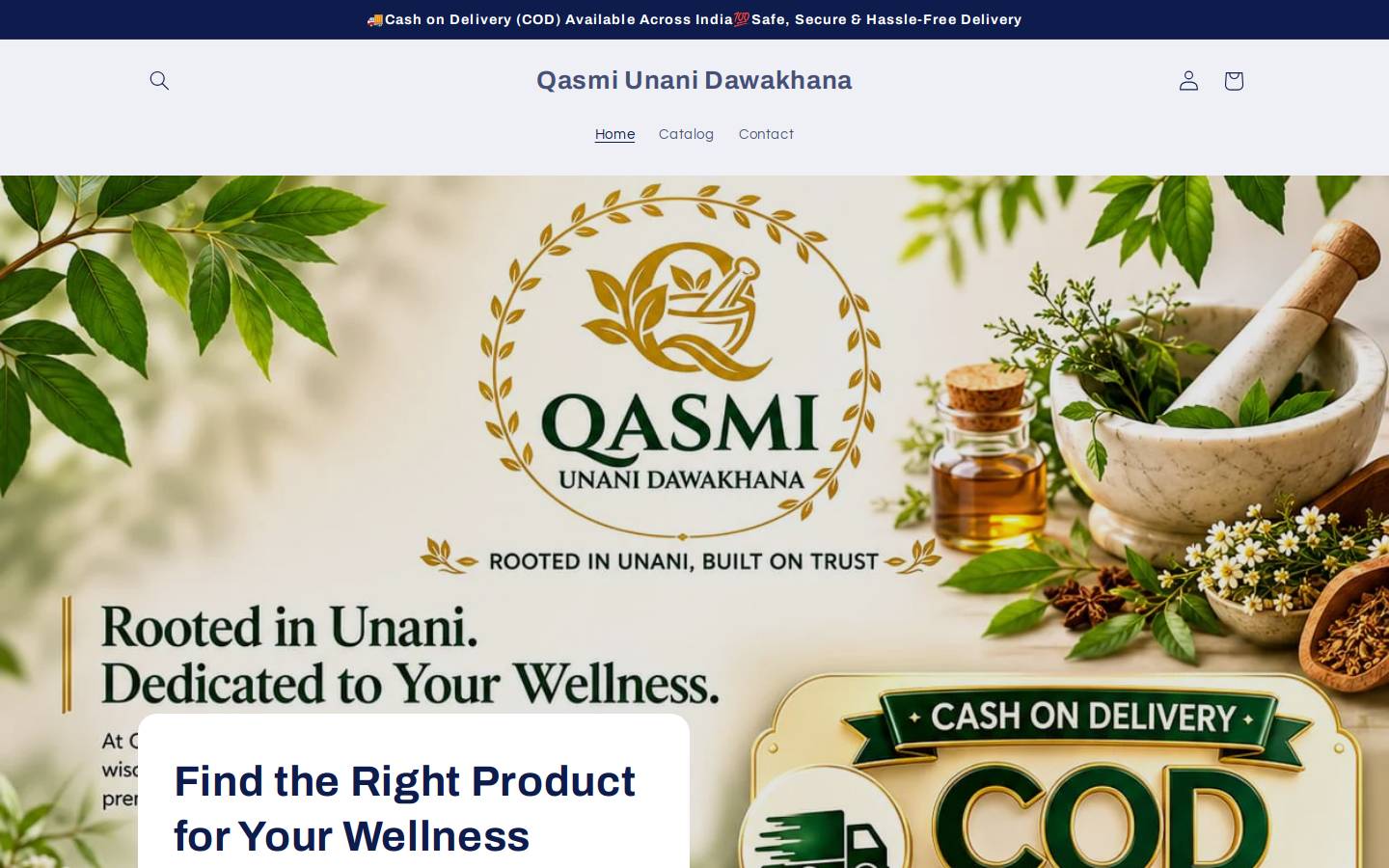 unaniayurved.com homepage screenshot