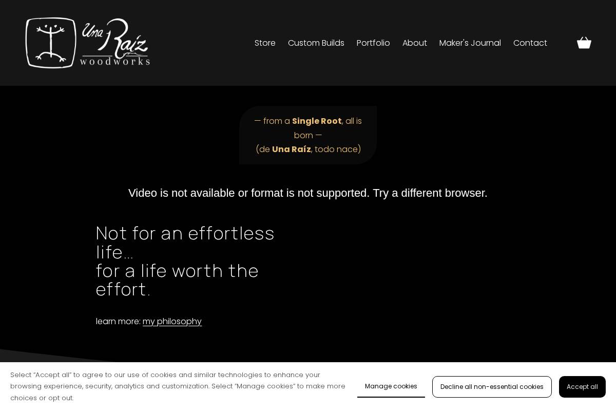 unaraiz.com homepage screenshot