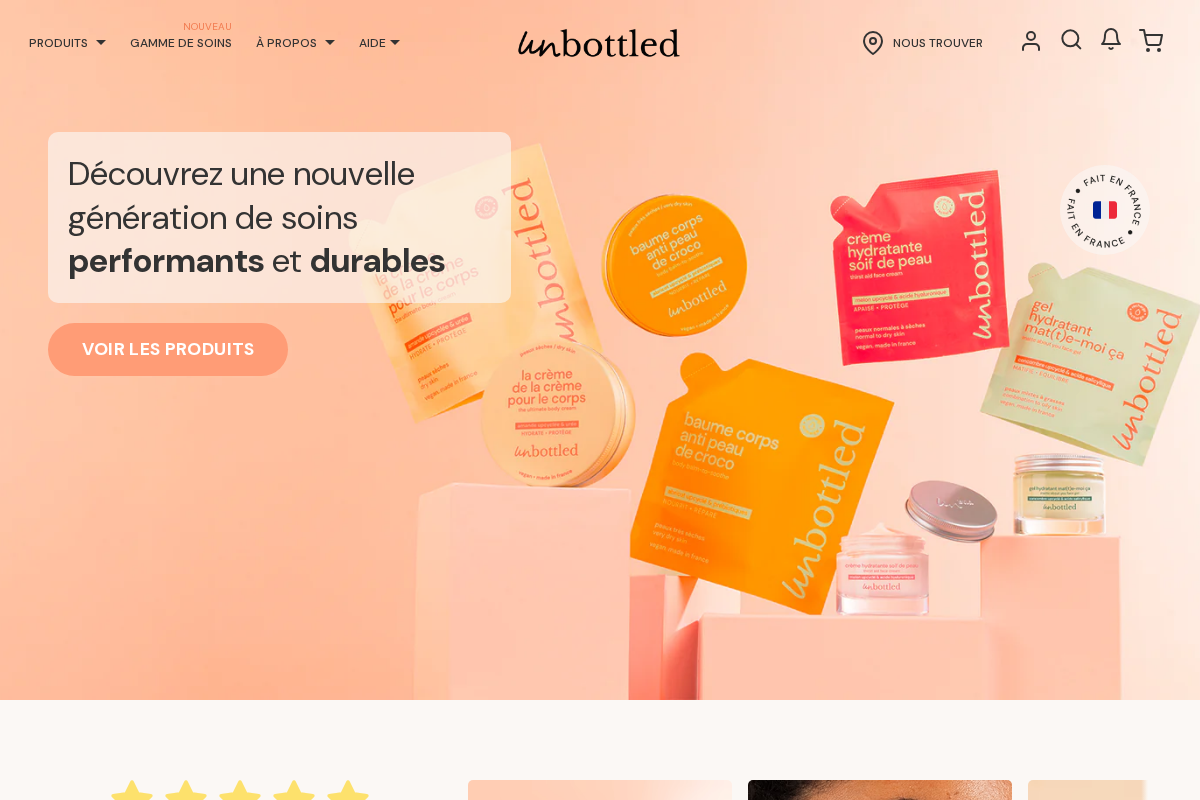 Unbottled homepage screenshot