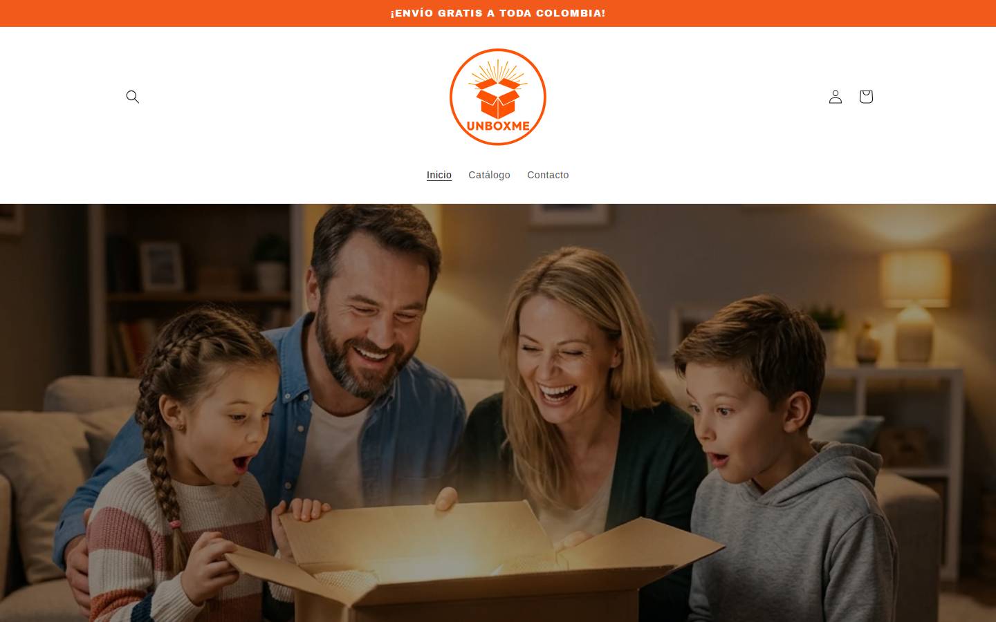 Unboxme homepage screenshot