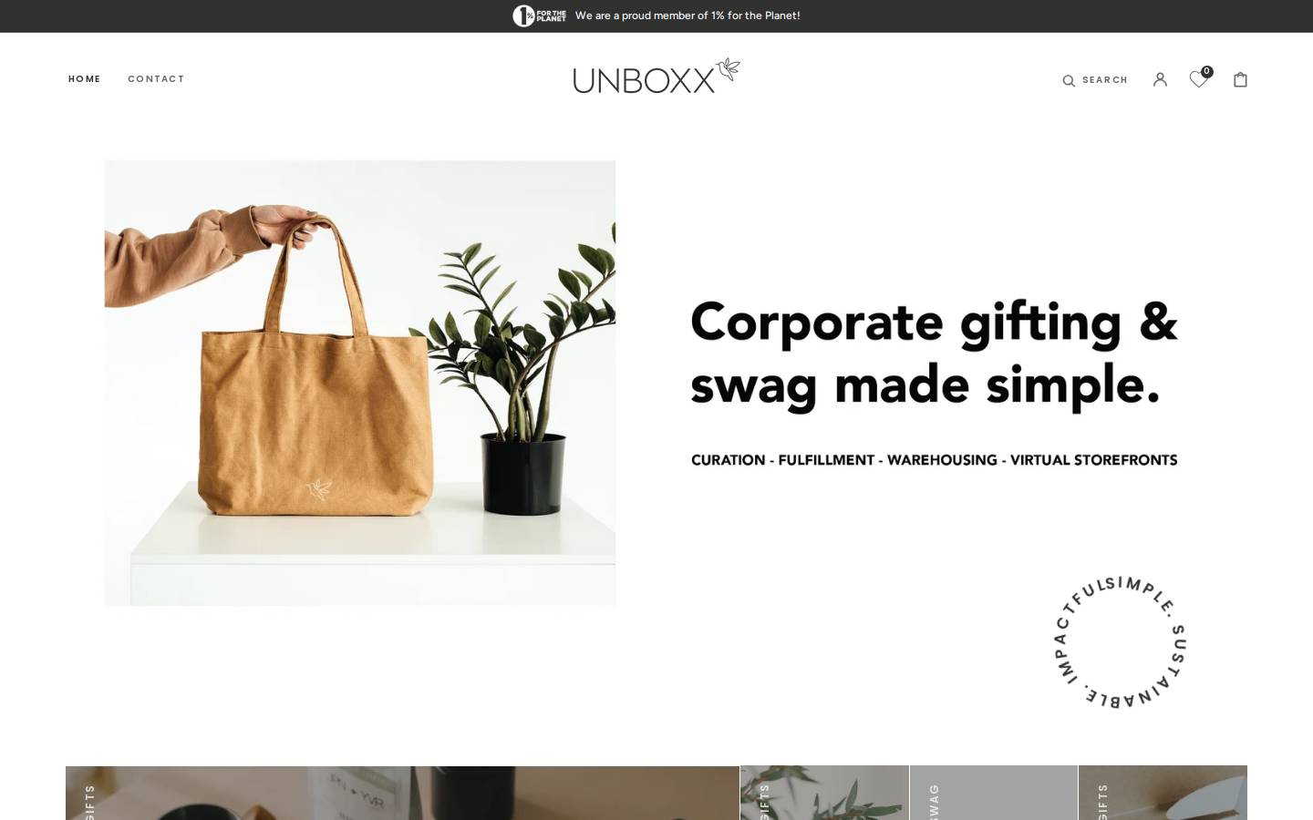 unboxxgifting.com homepage screenshot