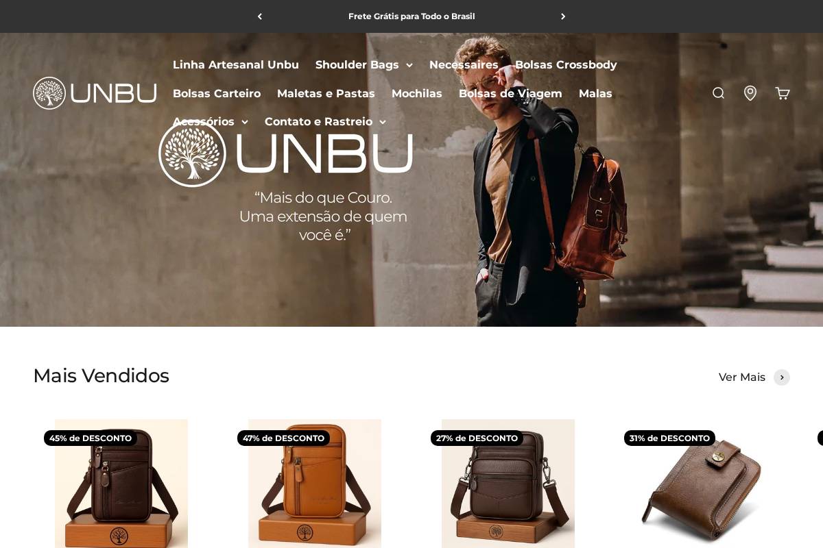 unbustore.com homepage screenshot