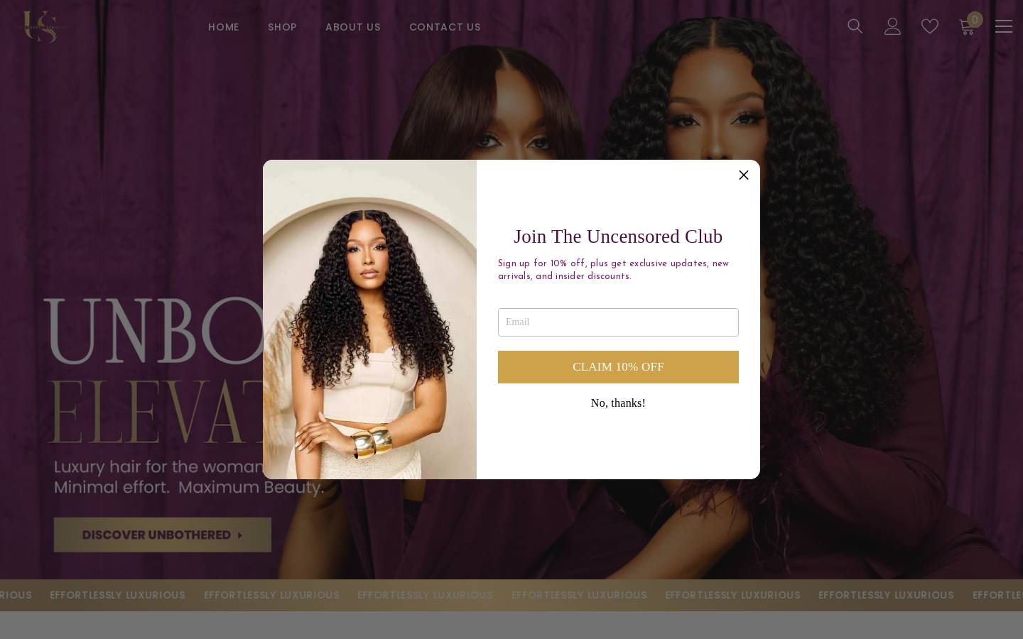 uncensoredstrands.com homepage screenshot