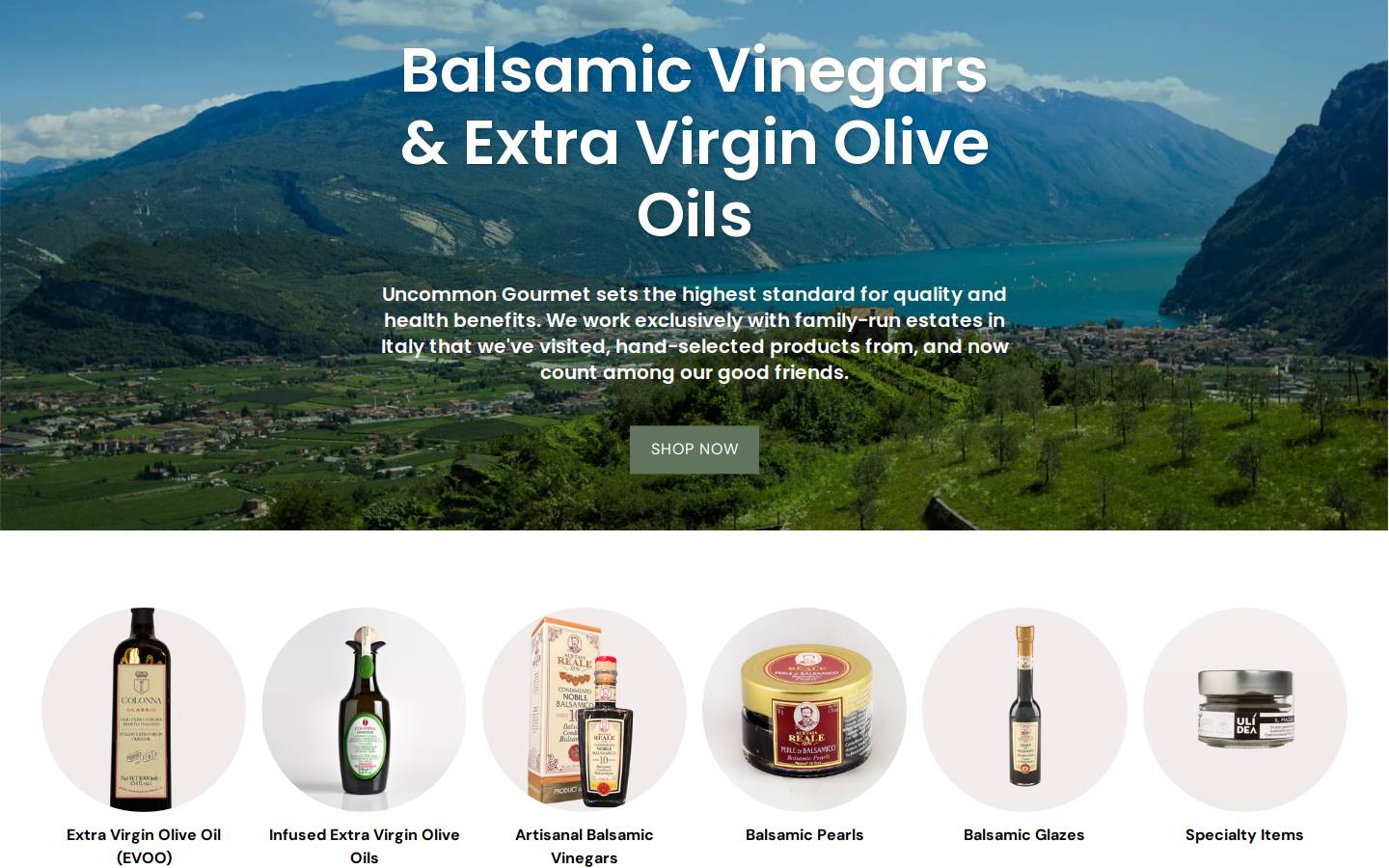 uncommongourmet.com homepage screenshot