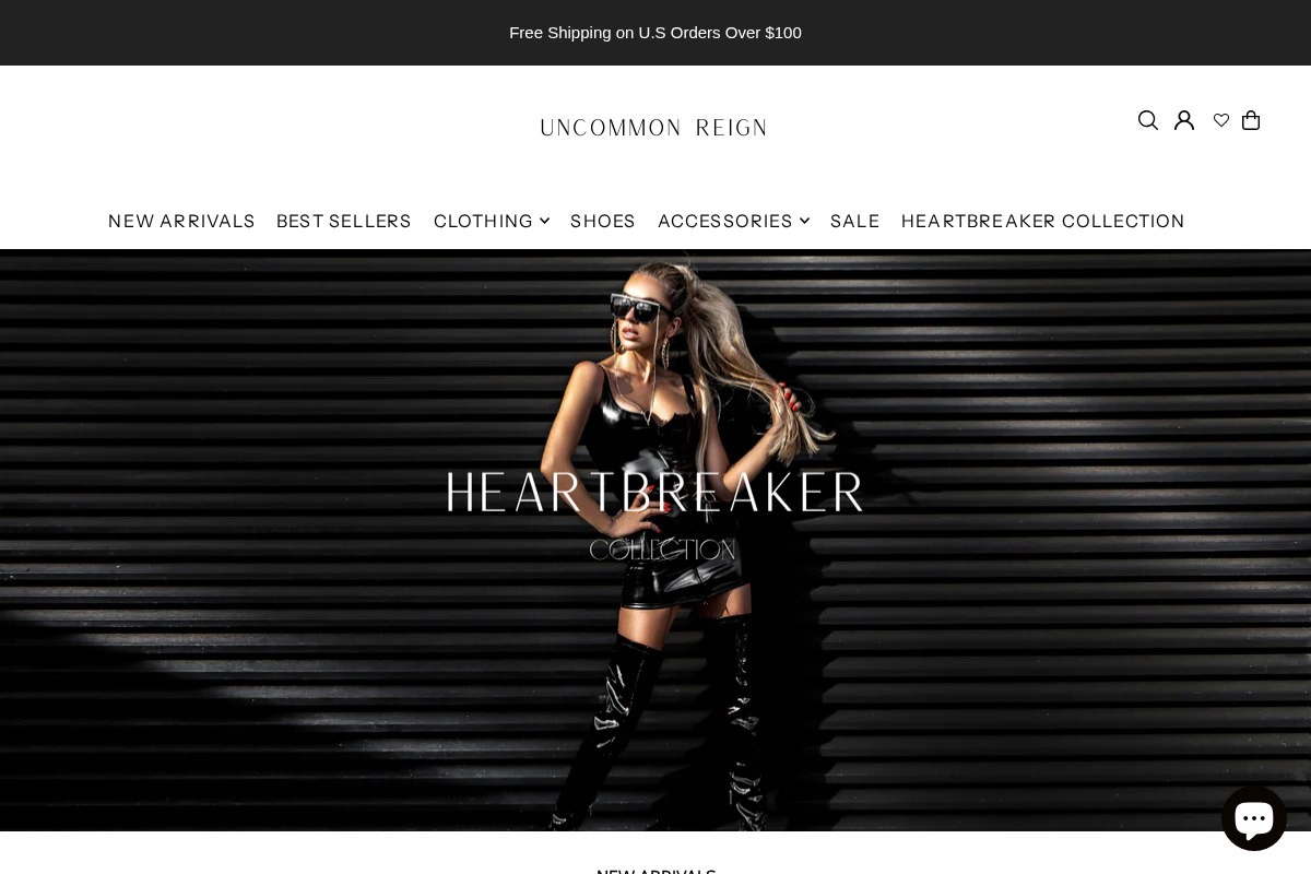 UNCOMMON REIGN homepage screenshot