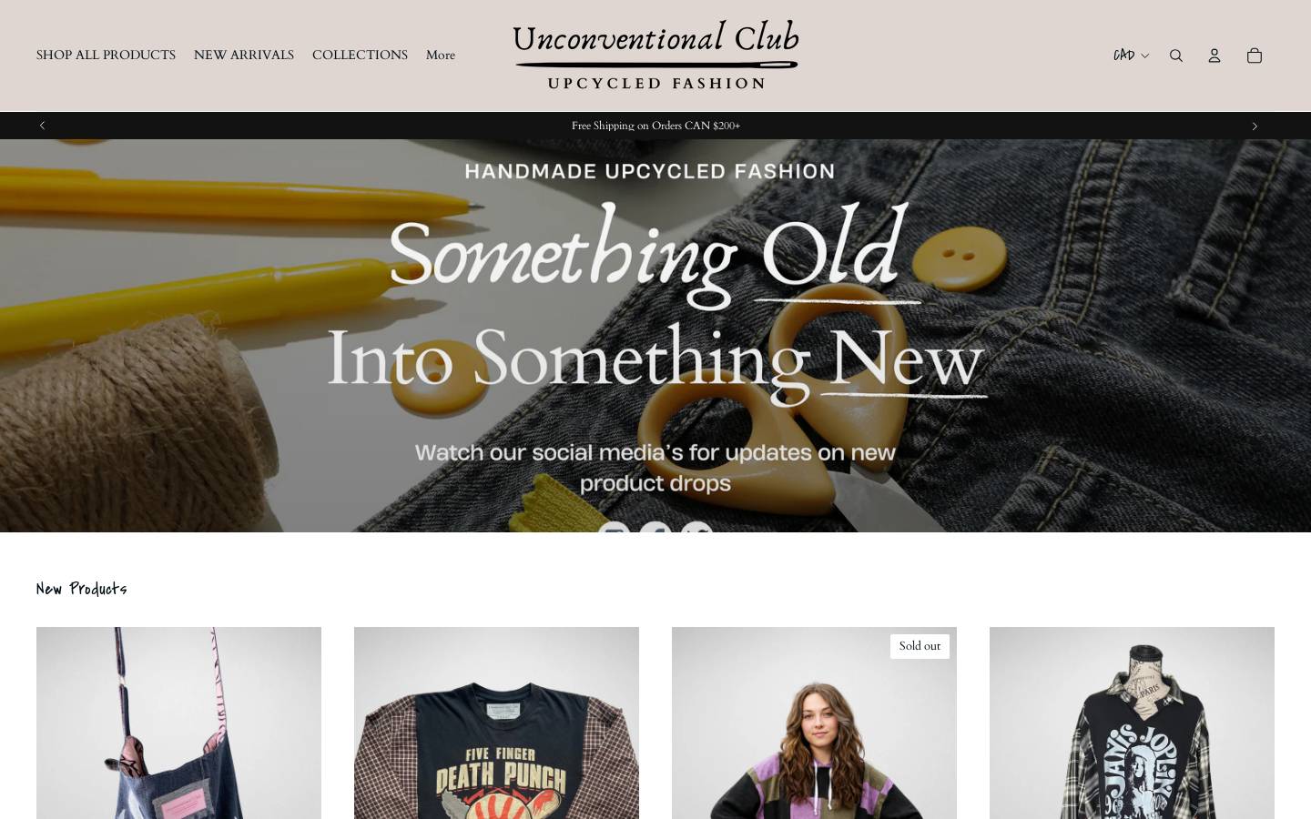 unconventional-club.com homepage screenshot