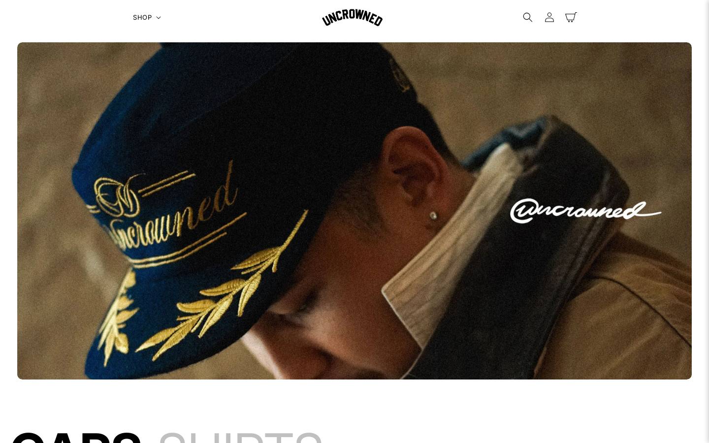 uncrownedco.com homepage screenshot