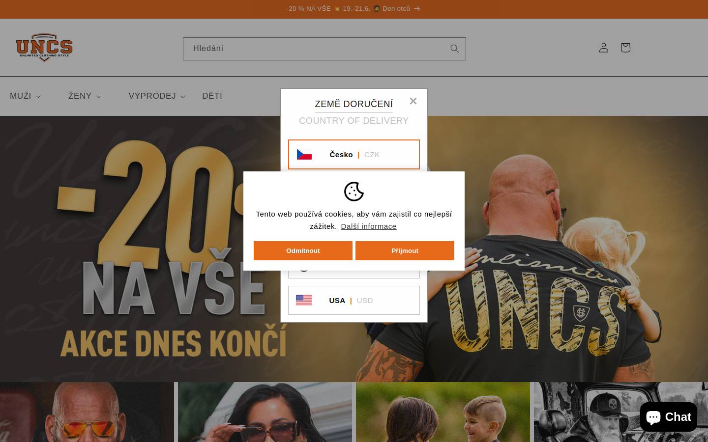 uncs.com homepage screenshot
