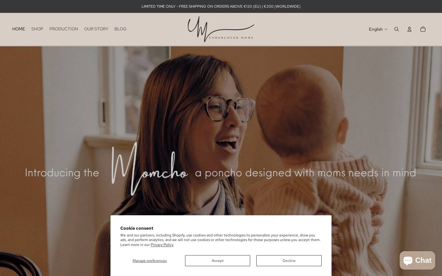 undercovermoms.com homepage screenshot