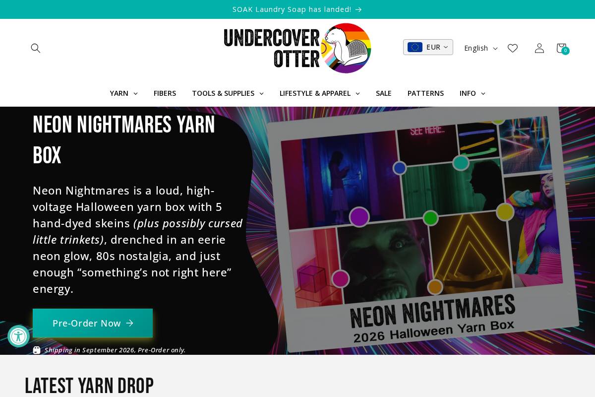 UndercoverOtter homepage screenshot