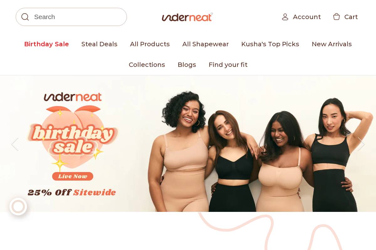 Underneat homepage screenshot