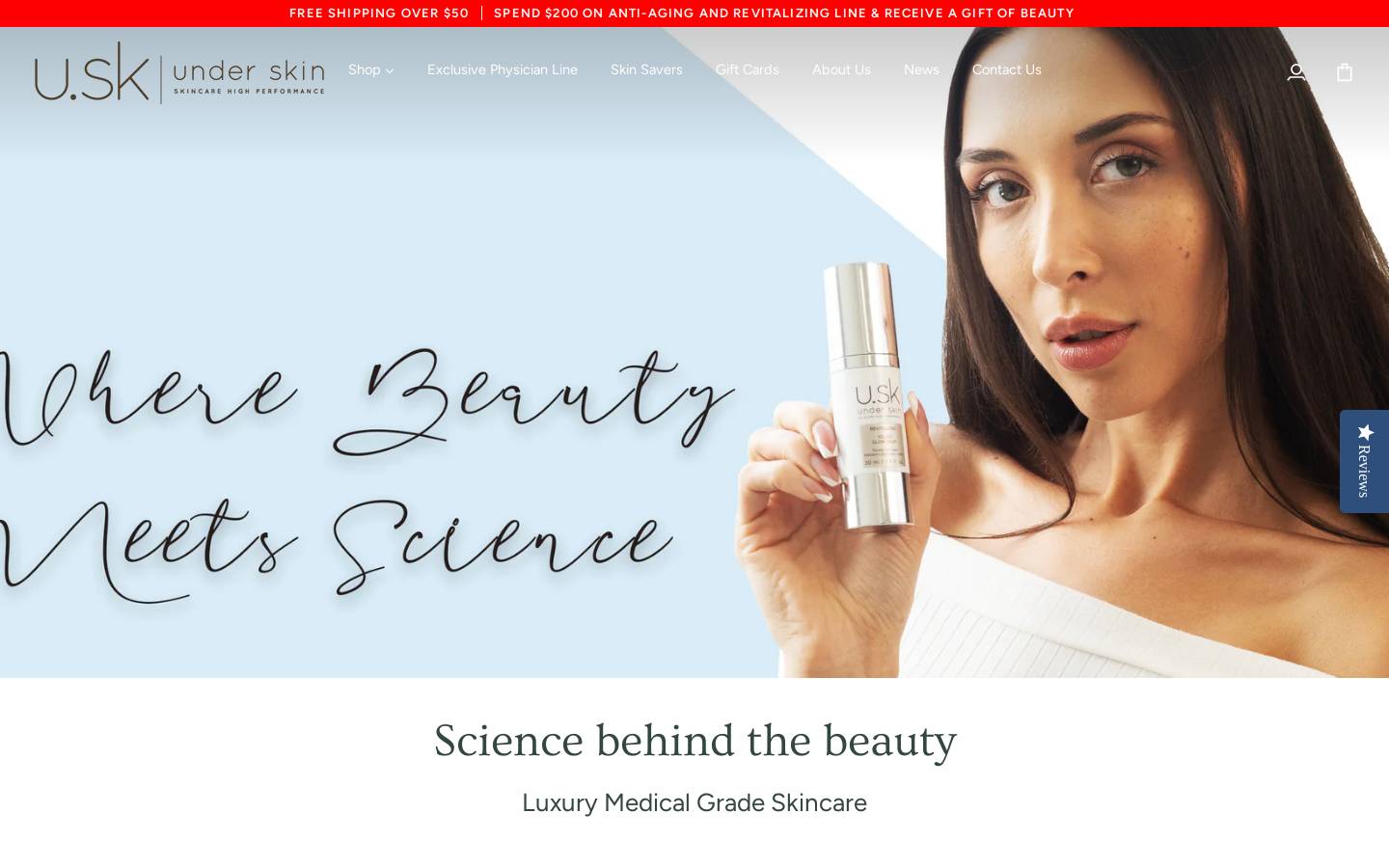 underskin.com homepage screenshot