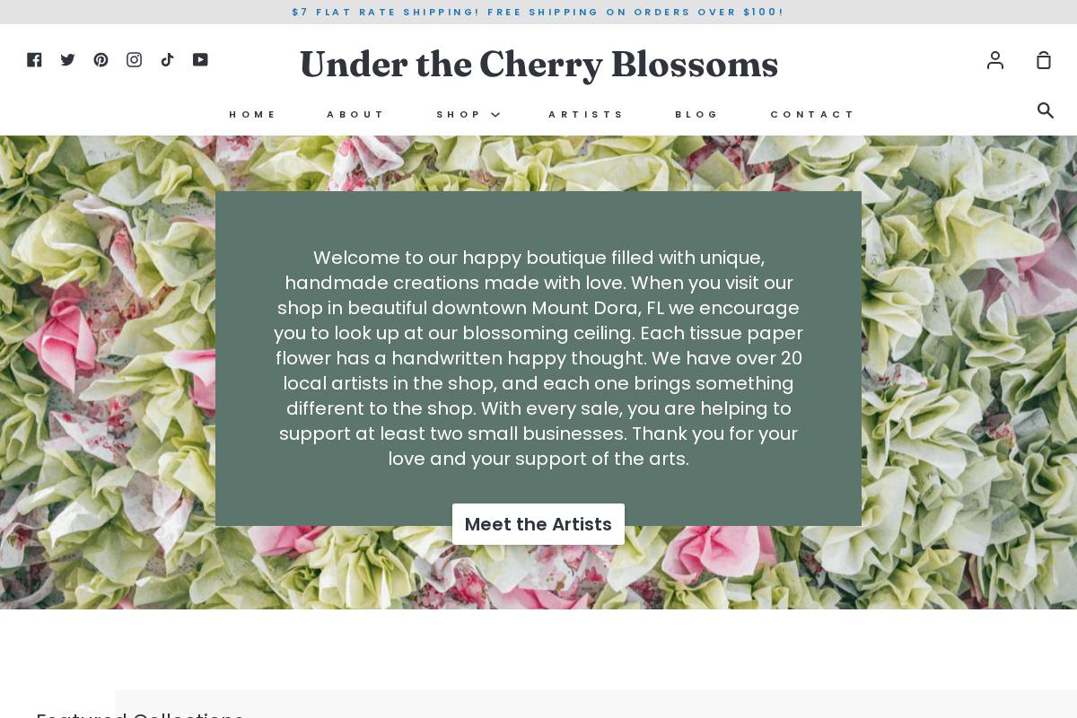 underthecherryblossoms.com homepage screenshot