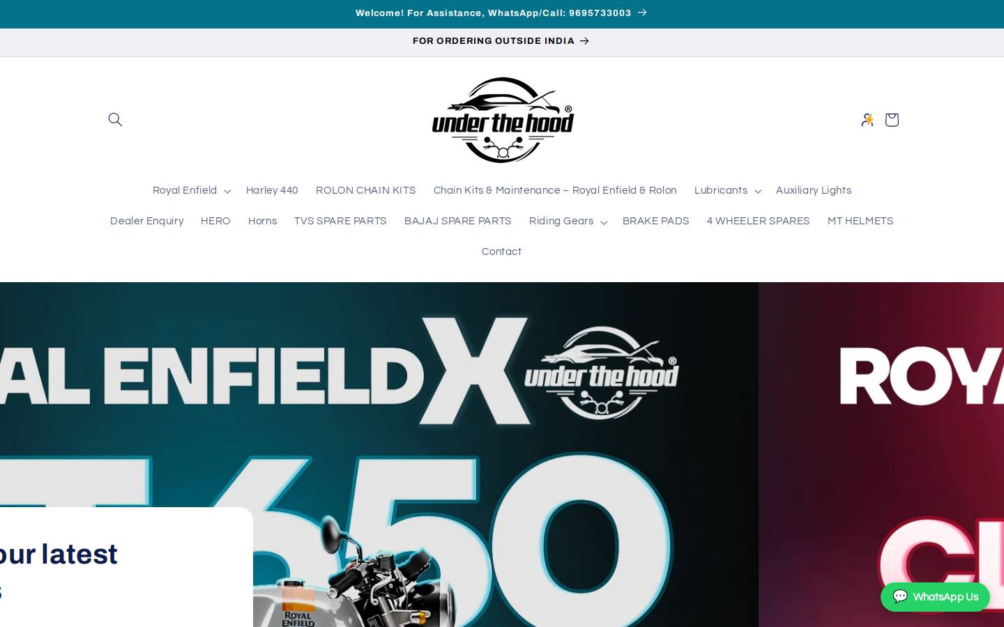 underthehood.co.in homepage screenshot