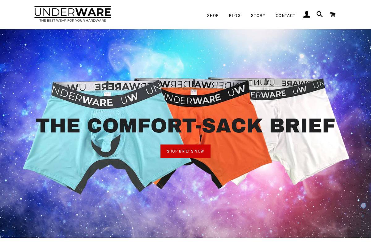 underwareusa.com homepage screenshot