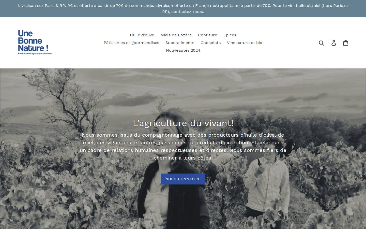 unebonnenature.com homepage screenshot