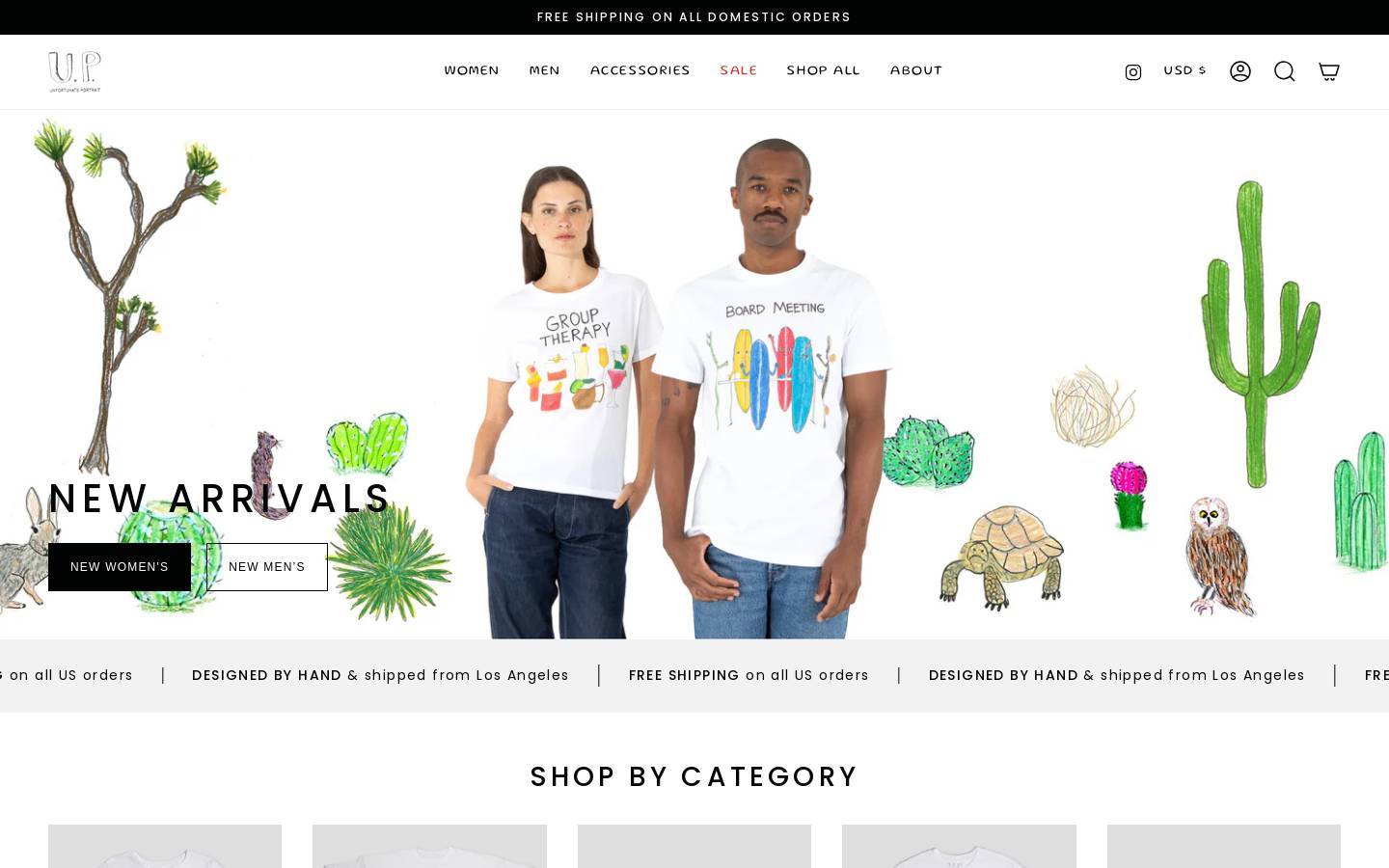 unfortunateportrait.com homepage screenshot