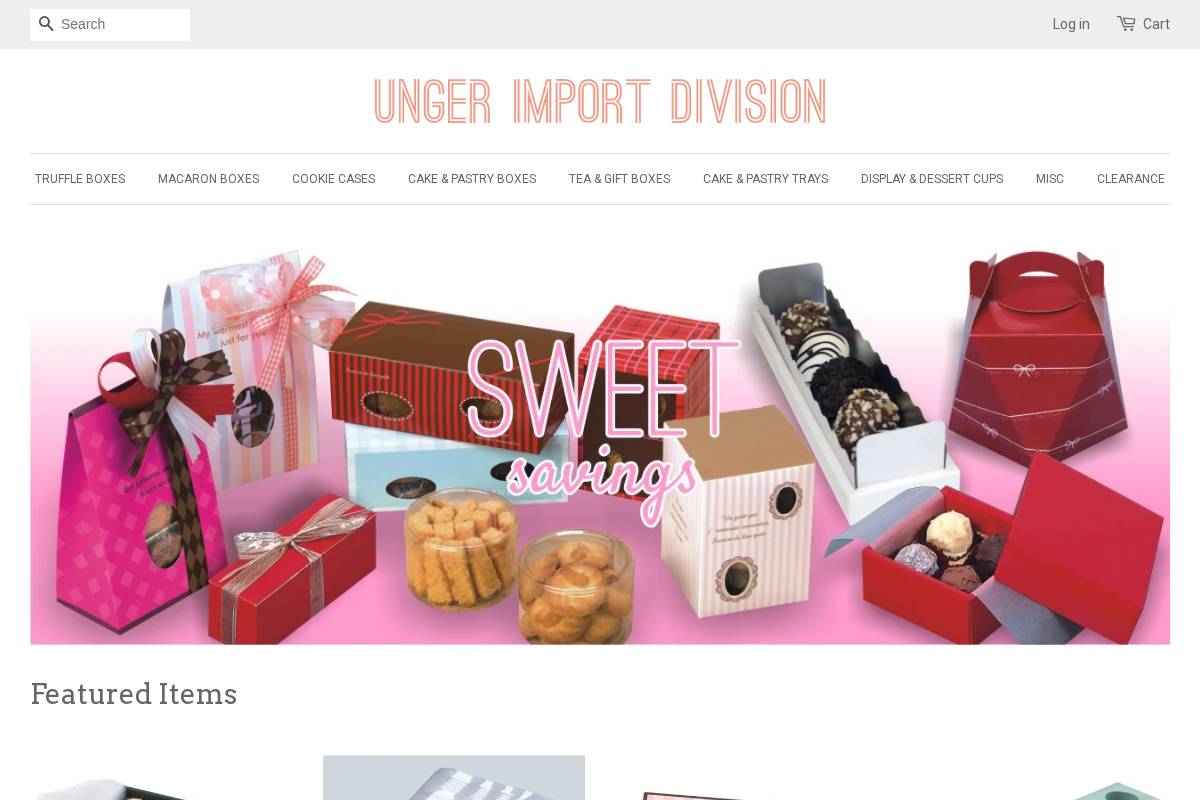 ungerimports.com homepage screenshot