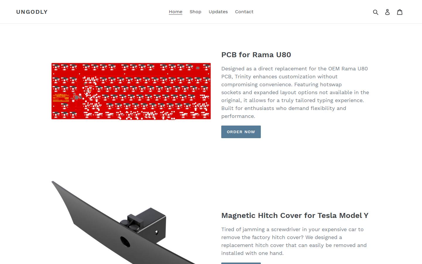 ungodly.design homepage screenshot