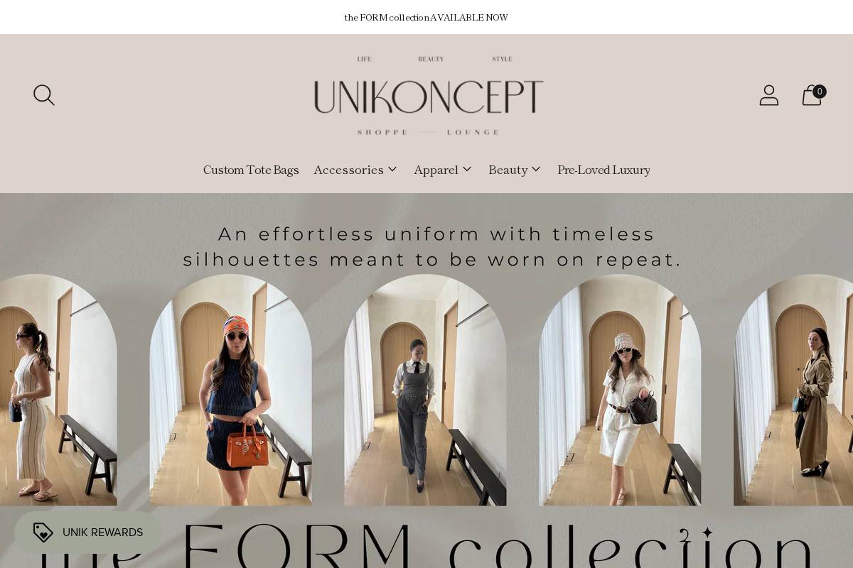 UNIKONCEPT homepage screenshot