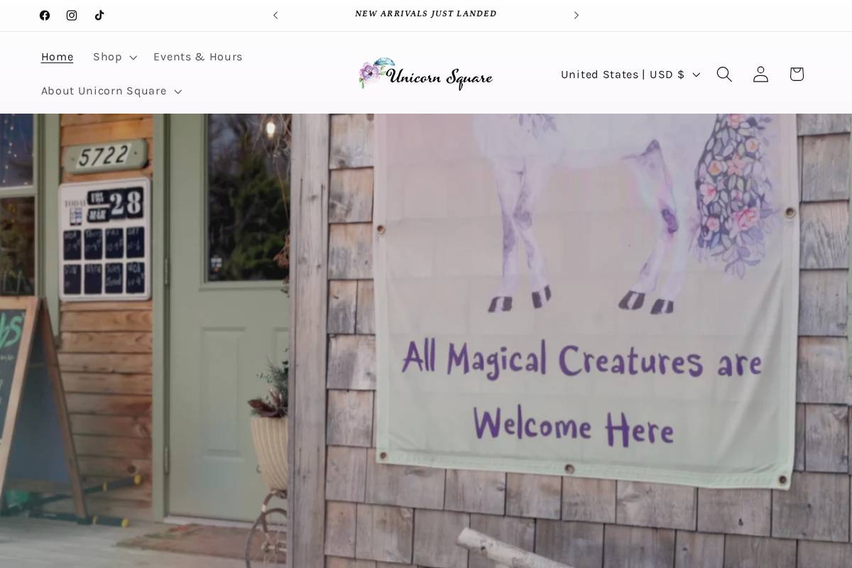 unicornsquare.com homepage screenshot