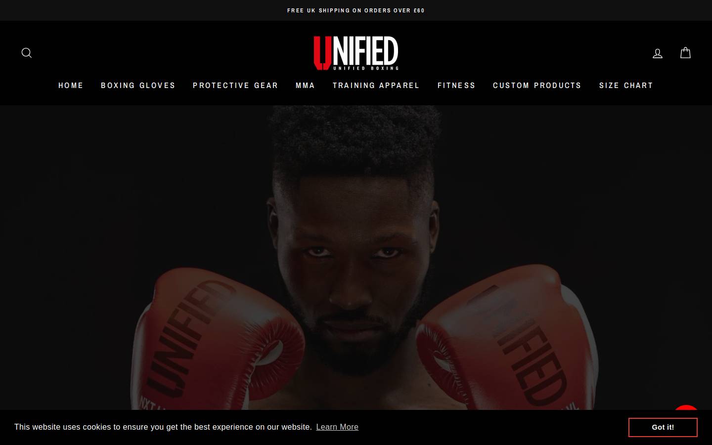 UnifiedBoxing.com homepage screenshot