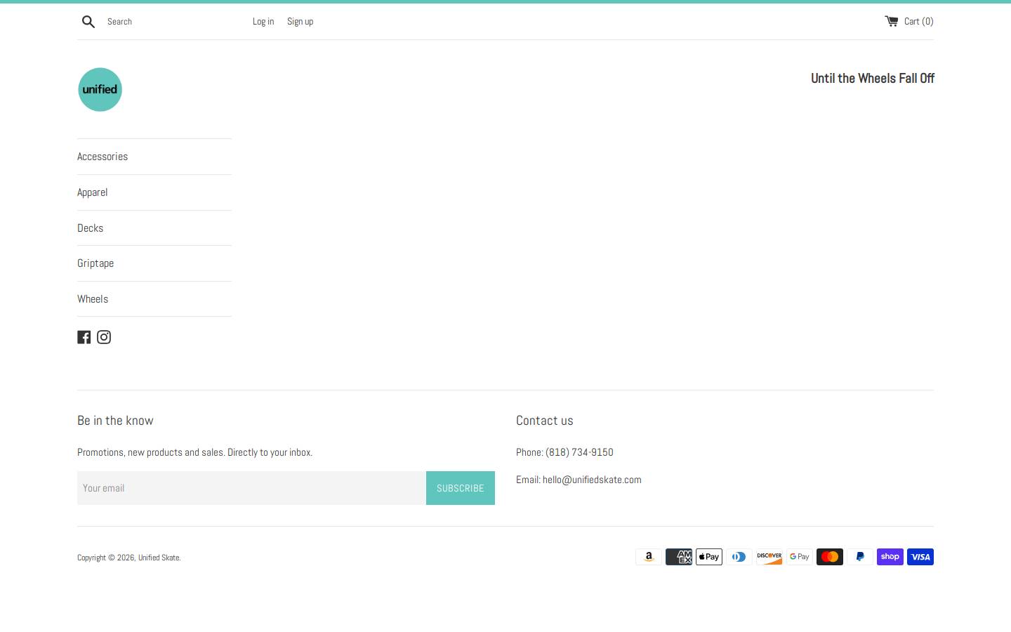 unifiedskateco.com homepage screenshot
