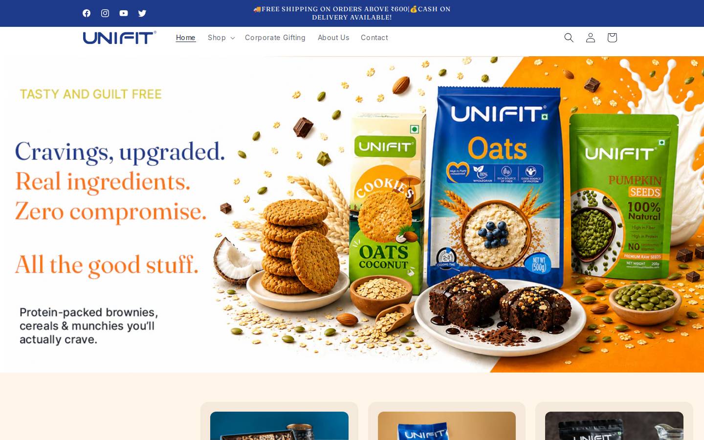 unifitindia.com homepage screenshot
