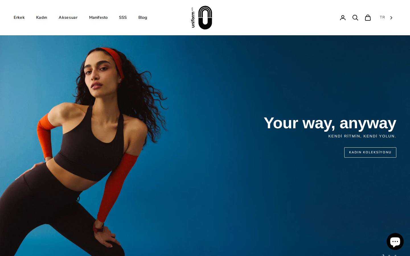 uniform-athletics.com homepage screenshot